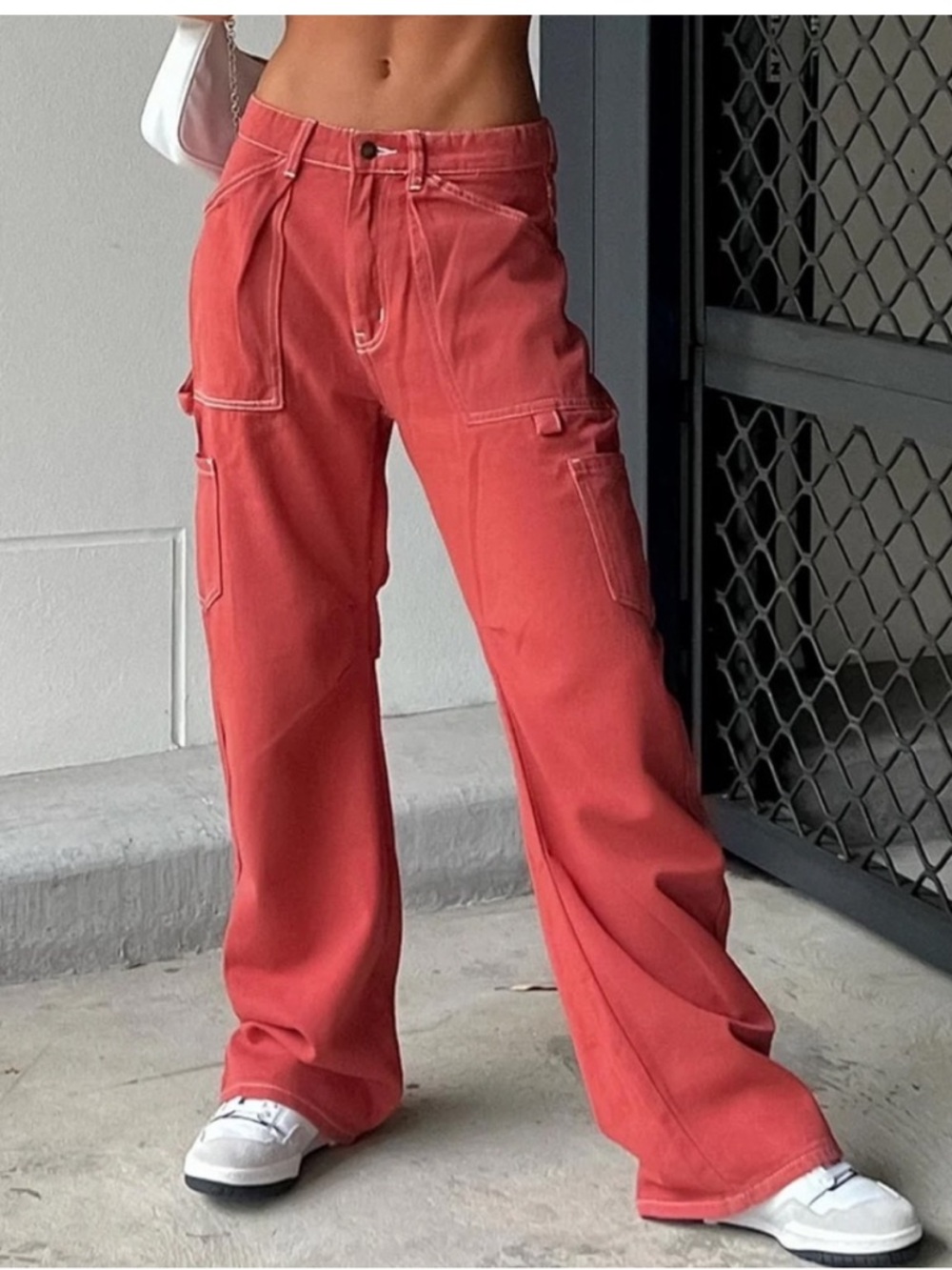 NWT Lioness Miami Vice Utility Wide-Leg Pants in Orange